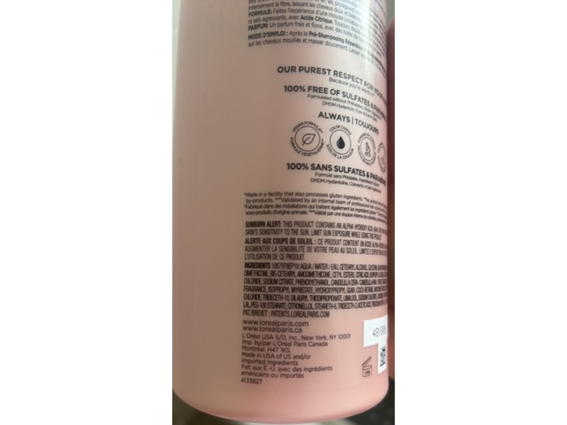 L'Oreal Paris Ever Pure Bond Repair Conditioner, 23 fl oz/680 mL