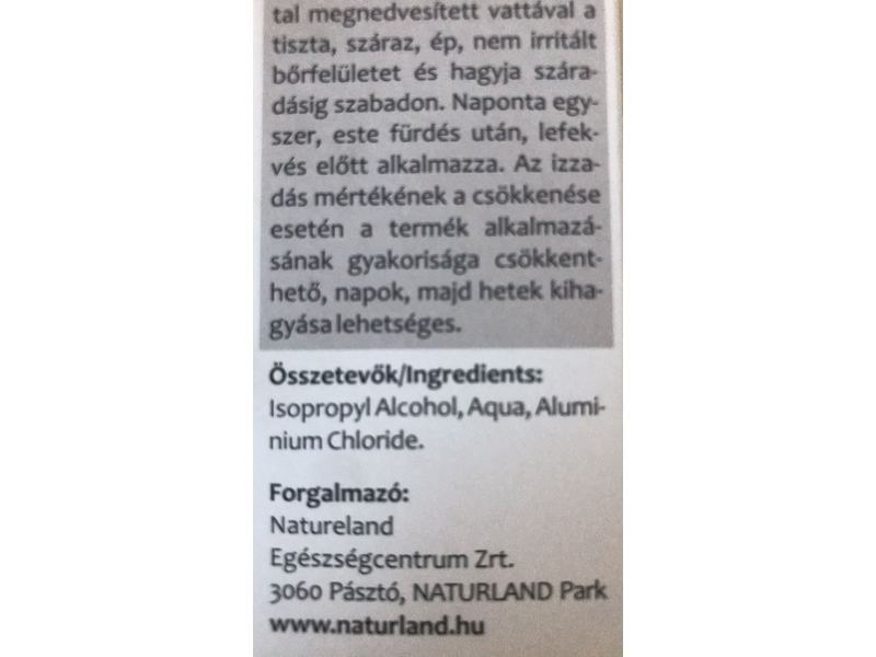 Naturland Antisudor Antiperspirant Solution, 50 mL