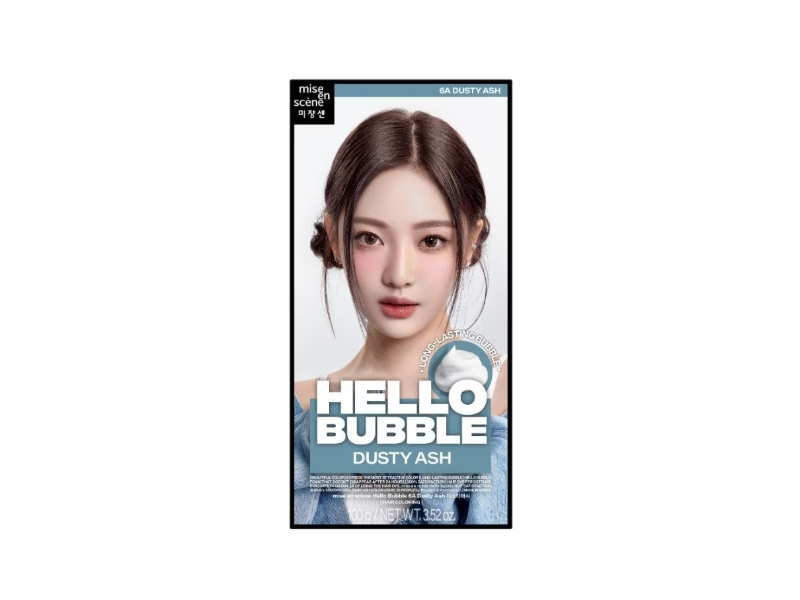 Mise En Scene Hello Bubble Foam Hair Color, 6A Dusty Ash, 3.52 oz/100 g