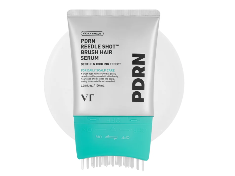 VT Cosmetics Pdrn Reedle Shot Brush Hair Serum, 3.38 fl oz/100 mL