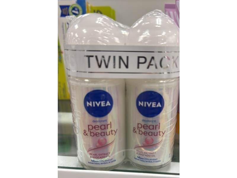 Nivea Deodorant, Pearl & Beauty, 50 mL, Pack Of 2