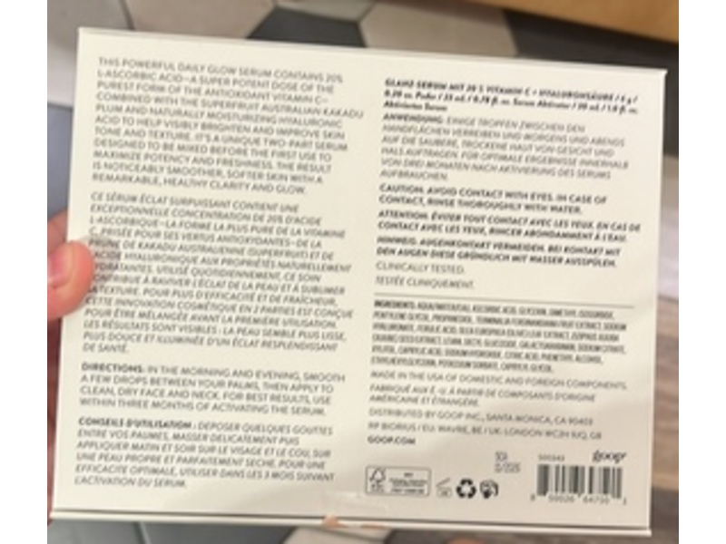 goop Beauty 20% Vitamin C + Hyaluronic Acid Glow Serum Set