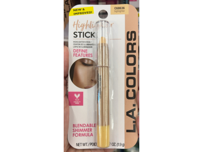 L.A. Colors Highlighter Stick, C68636 Highlighter, 0.07 oz/1.9 g