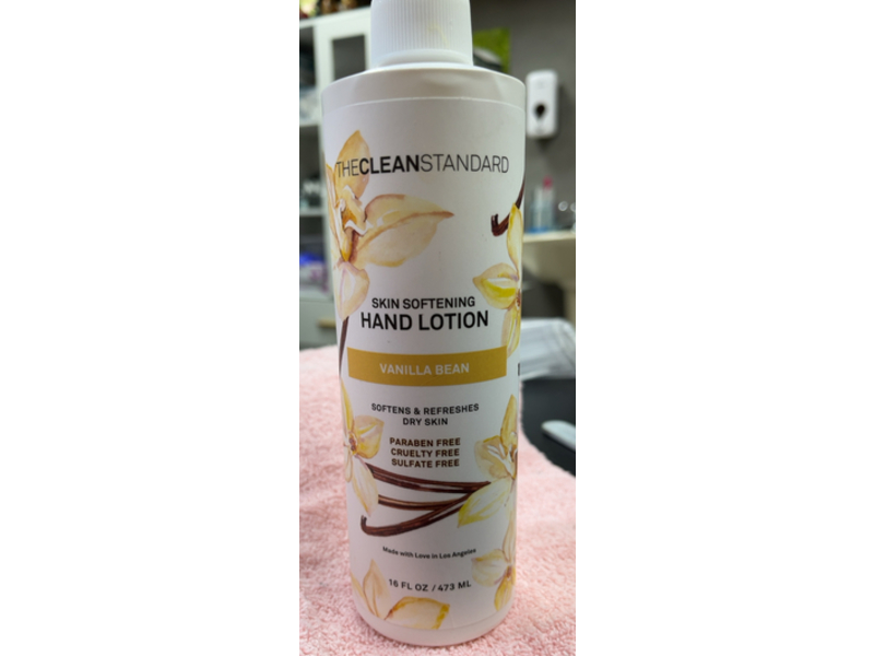 The Clean Standard Skin Softening Hand Lotion, Vanilla Bean, 16 fl oz/473 mL