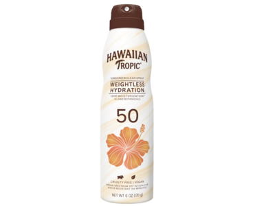 Hawaiian Tropic, Sunscreen Clear Spray, SPF 50, 6 oz/170 g