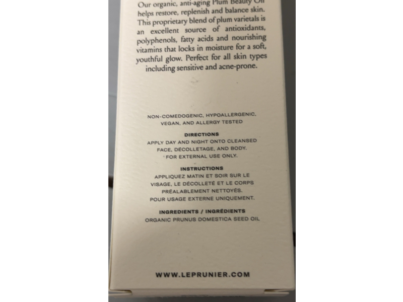 Le Prunier Plum Beauty Oil, 2 fl oz/60 mL