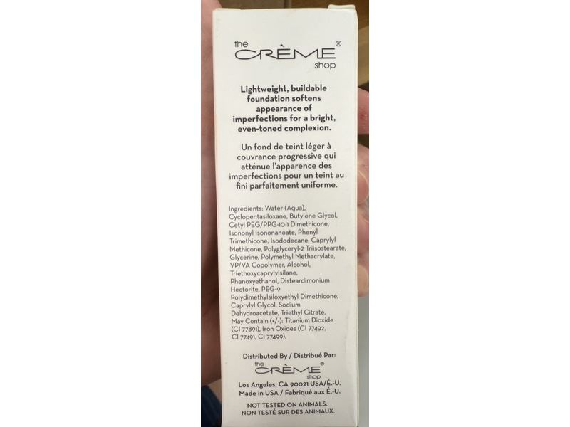 The Creme Shop Match Made Luminous Liquid Foundation, 11, 1.01 fl oz/30 mL