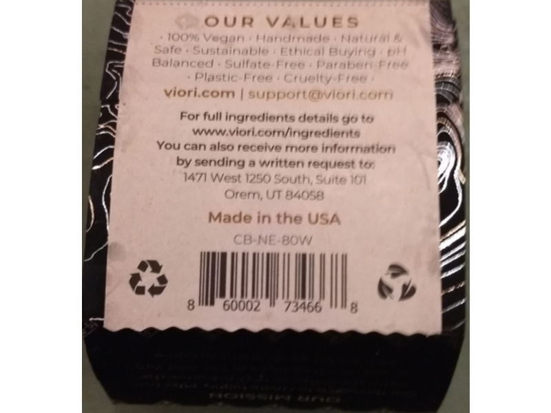 Viori Native Essence Conditioner, Unscented, 2.8 oz/80 g