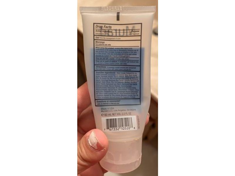 Murad Acne Control Clarifying Cleanser, 1.5% Salicylic Acid, 2 fl oz/60 mL