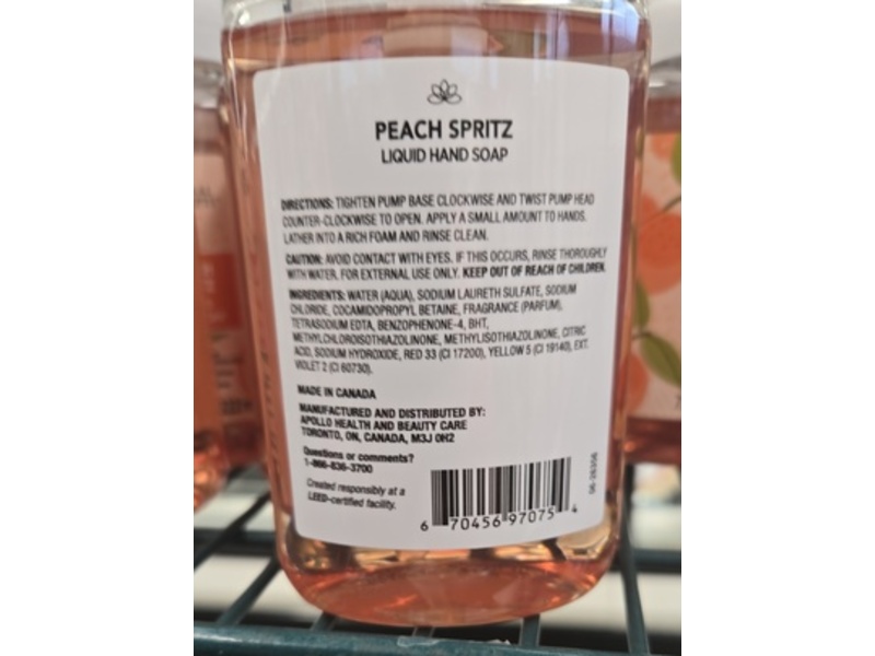 Natural Concepts Liquid Hand Soap, Peach Spritz, 7.5 fl oz/222 mL