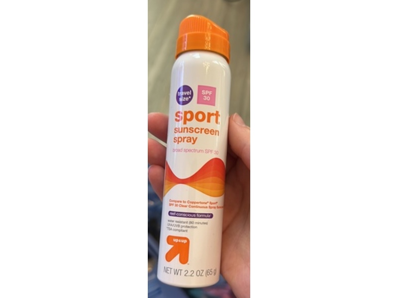 Up &up Sport Sunscreen Spray, SPF 30, 2.2 oz/65 g