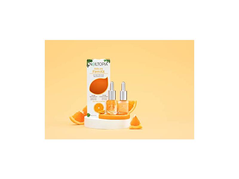 Nailtopia Nails Are Firm Kit, Orange, 0.17 fl oz/5 mL