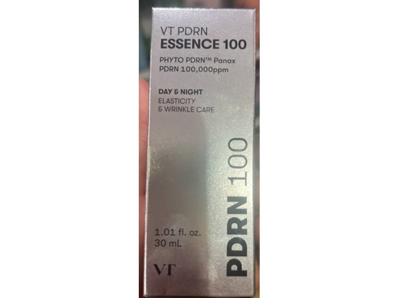 VT Cosmetics PDRN 100 Day & Night Elasticity & Wrinkle Care Essence, 1.01 fl oz/30 mL