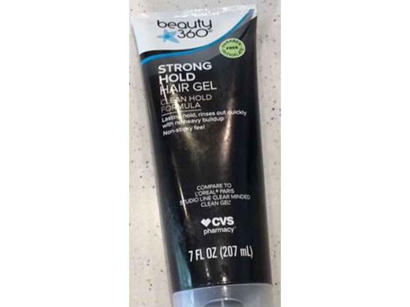 Beauty 360 Strong Hold Hair Gel, 7 fl oz/207 mL