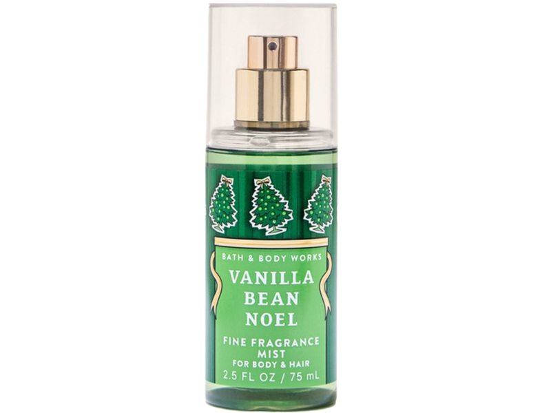 Bath & Body Works Body & Hair Fine Fragrance Mist, Vanilla Bean Noel, 2.5 fl oz/75 mL