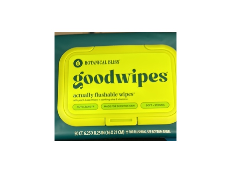 Goodwipes Flushable Wipes, Botanical Bliss, 50 Count
