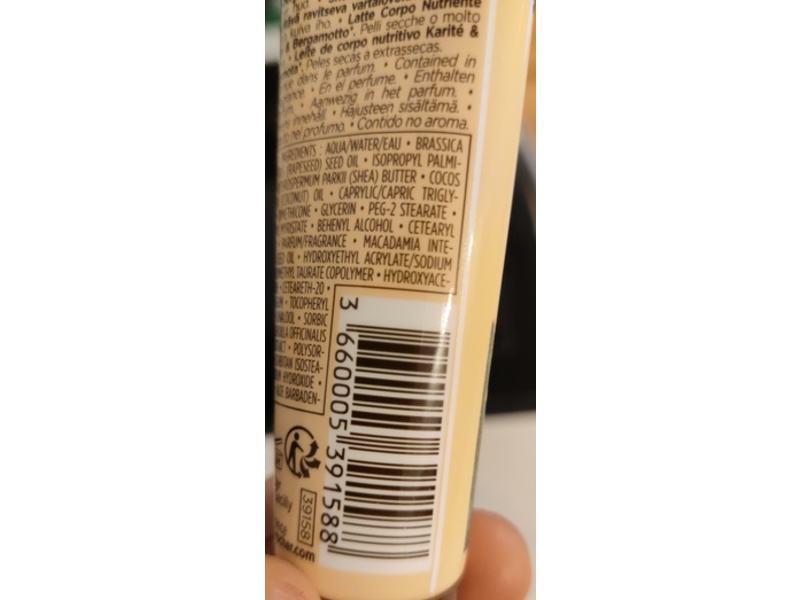 Yves Rocher Nourishing Body Milk, Shea & Bergamot, 1 fl oz/30 mL