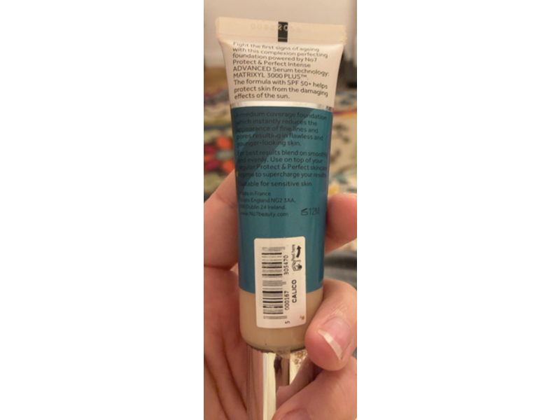 No7 Protect & Perfect Intense Advanced All In One Foundation, SPF 50+, Calico, 1 fl oz/30 mL