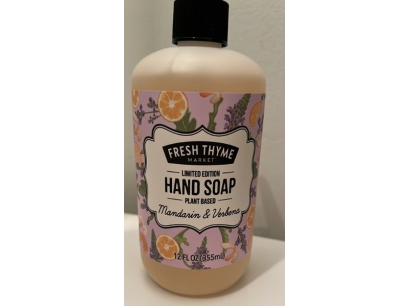 Fresh Thyme Hand Soap, Mandarin & Verbena, 12 fl oz/355 mL