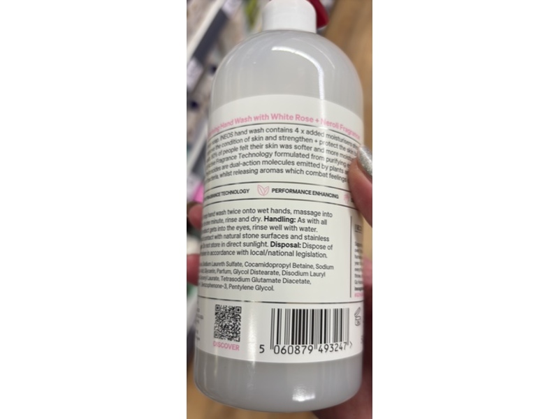 Ineos Moisturising Handwash, 33 White Rose + Neroli, 500 mL