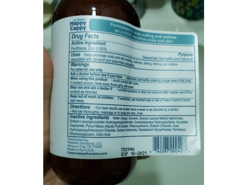 Happy Cappy Dr. Eddie's Medicated Shampoo & Body Wash, 8 fl oz/237 mL