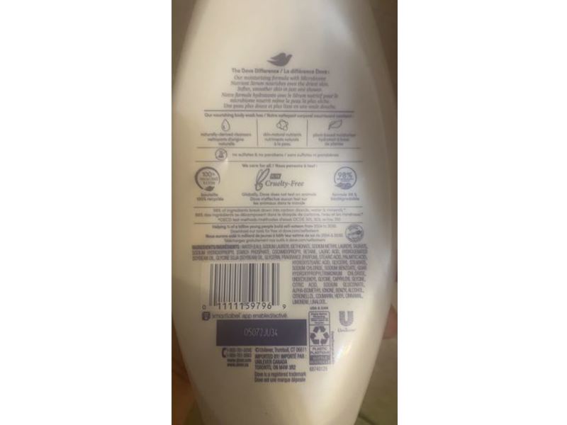 Dove Deep Moisture Body Wash, 22 fl oz/650 mL