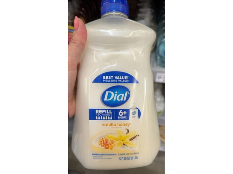 Dial Hand Soap Refill, Vanilla Honey, 52 fl oz/1.53 L