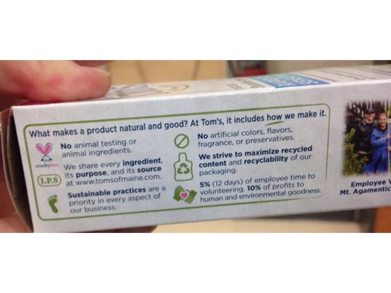 Tom's Of Maine Rapid Relief Sensitive Fluoride-Free Toothpaste, Fresh Mint, 4 oz/113 g
