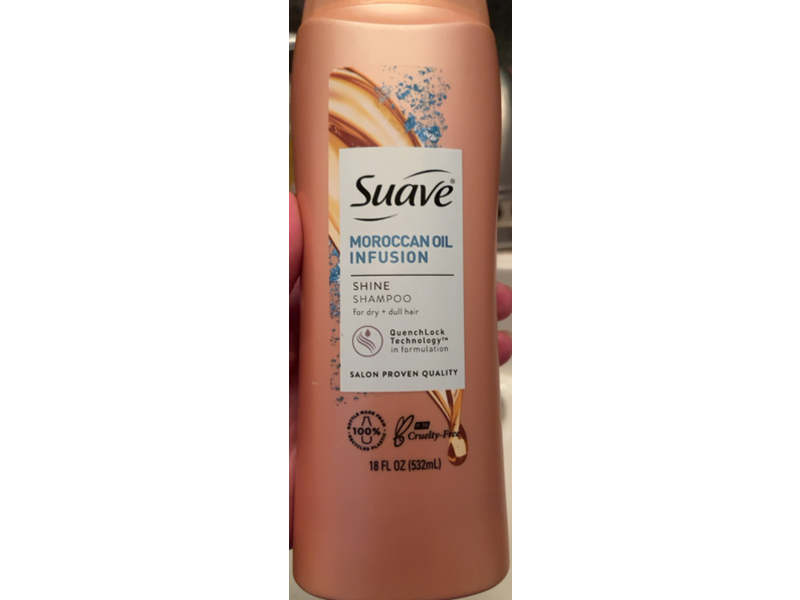 Suave Moroccan Oil Infusion Shine Shampoo, 18 fl oz/532 mL