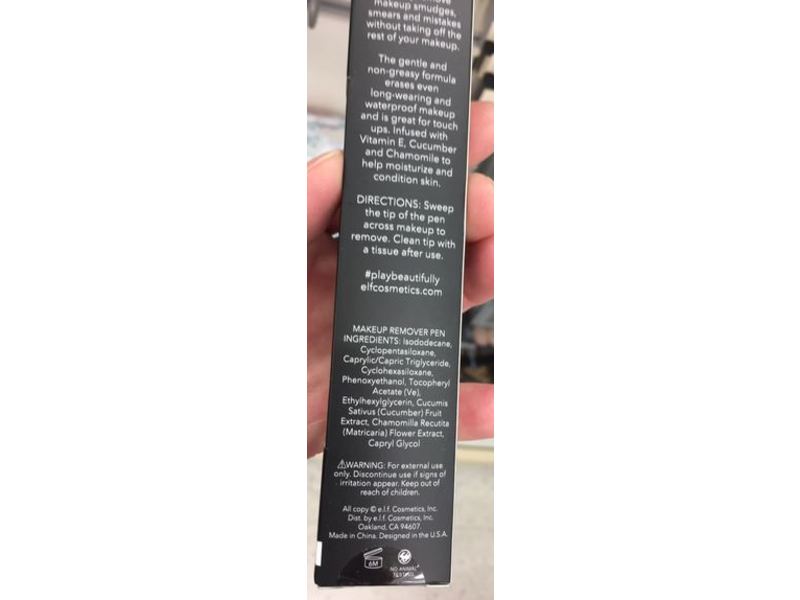 e.l.f. Cosmetics Makeup Remover Pen, Clear, 0.07 oz/2.2g