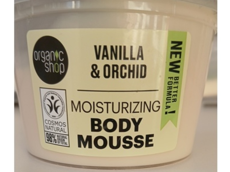 Organic Shop Vanilla & Organic Moisturizing Body Mousse, 8.5 fl oz/250ml