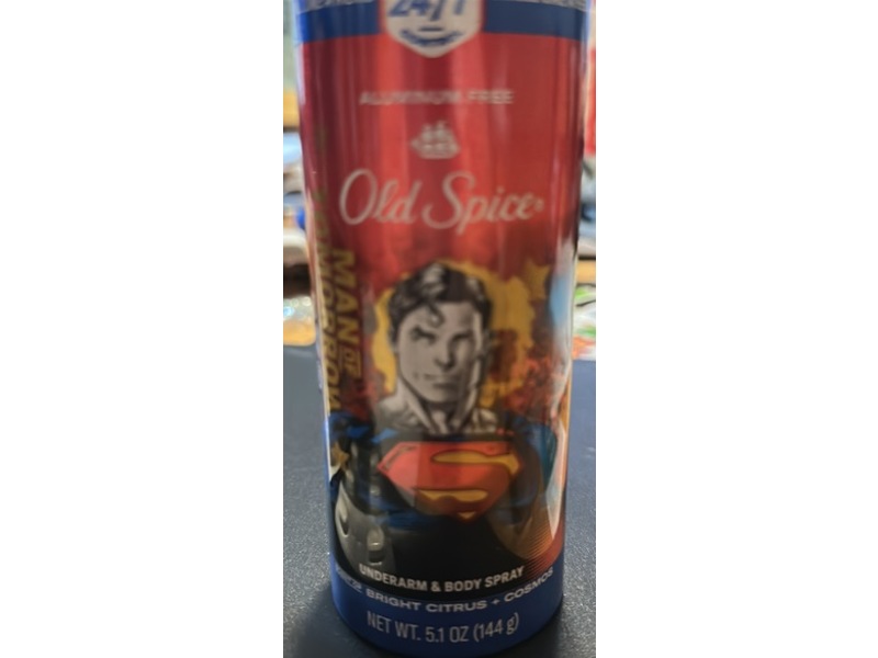 Old Spice Underarm & Deodorant Body Spray, Citrus & Cosmos, 5.1 fl oz/144 g
