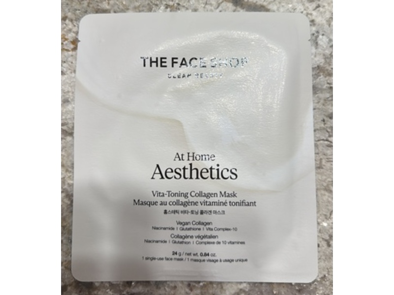 The Face Shop Aesthetics Vita-Toning Collagen Mask, 0.84 oz/24 g, Pack Of 4
