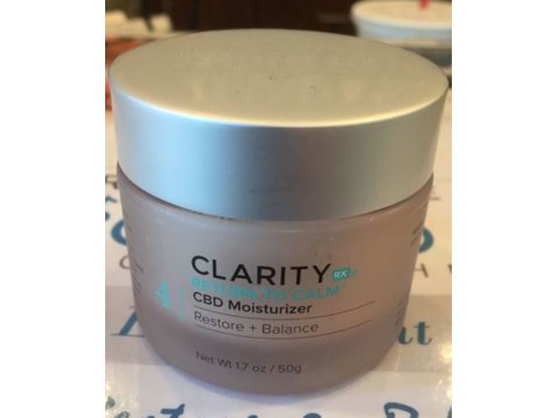 ClarityRx Return To Calm Restore + Balance CBD Moisturizer, 1.7 oz/50 g
