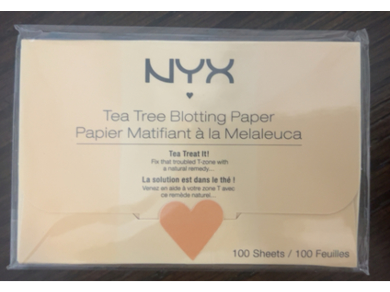 Nyx Professional Makeup Tea Tree Blotting Paper, 100 Sheets