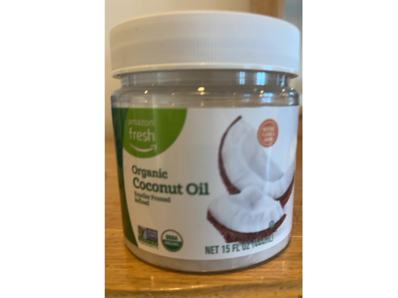 Amazon Fresh Organic Coconut Oil, 15 fl oz/444 mL