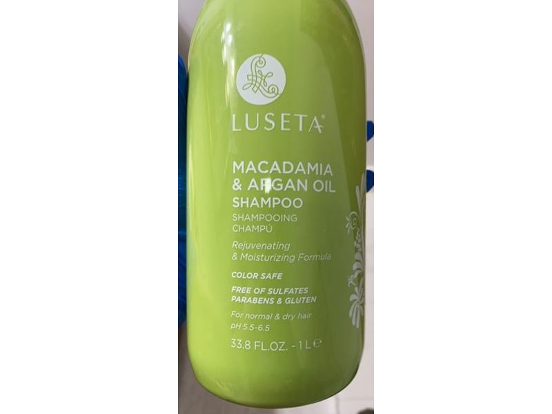 Luseta Macadamia & Argan Oil Shampoo, 33.8 fl oz/1 L
