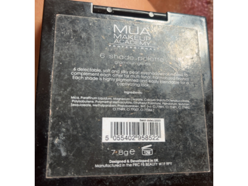 MUA Makeup Academy Eyeshadows Palette, Glamour Golds, 7.8 g