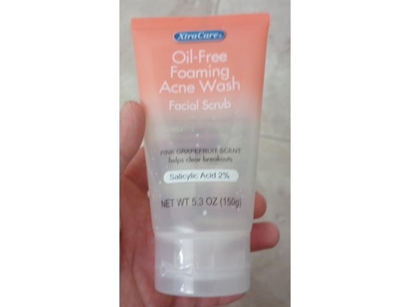 Xtra Care Oil-Free Foaming Acne Wash Facial Scrub, Pink Grapefruit, 5.3 oz/150 g, Pack Of 3