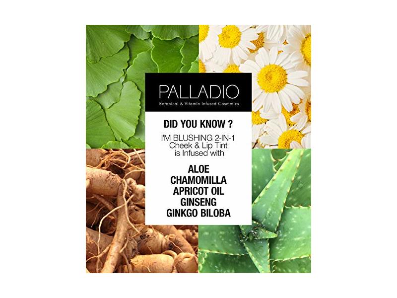 Palladio I'm Blushing 2-in-1 Cheek and Lip Tint, Buildable Lightweight Cream Blush,