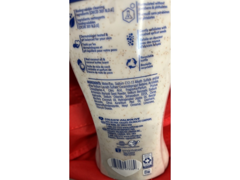 SoftSoap Exfoliating Scrub, Coconut Butter Scent, 20 fl oz/591 mL