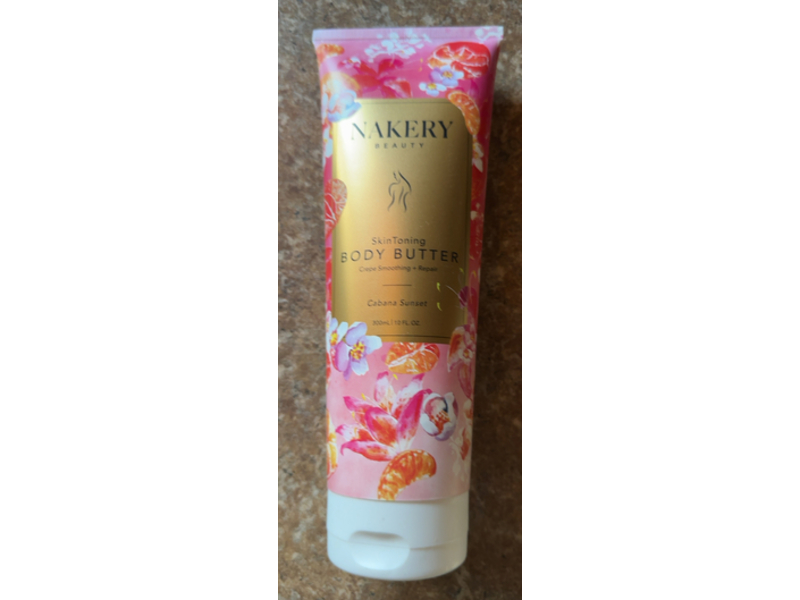 Nakery Beauty Skin Toning Body Butter, Cabana Sunset, 10 fl oz/30 mL