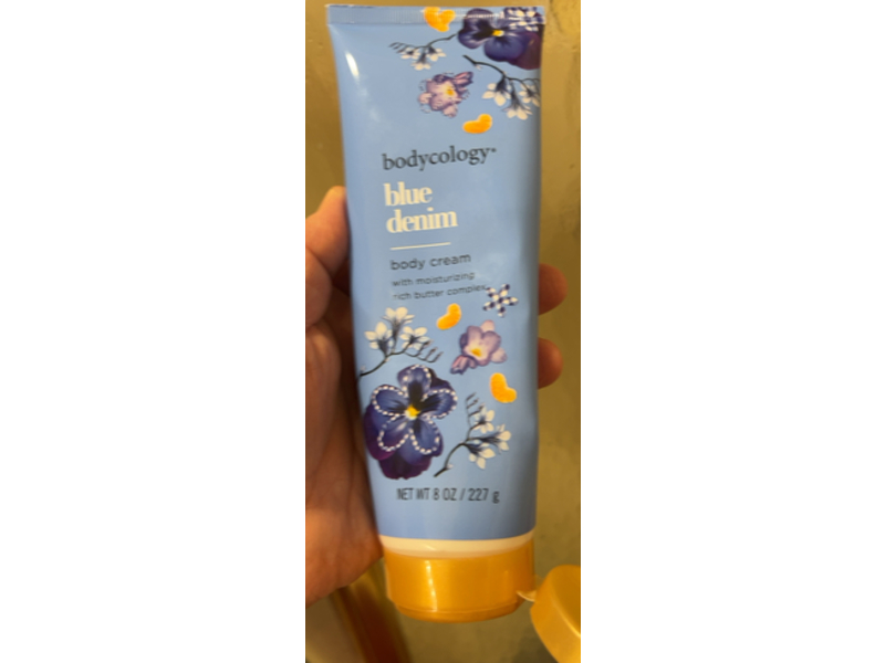 Bodycology Body Cream, Blue Denim, Rich Butter Complex, 8 oz/227 g