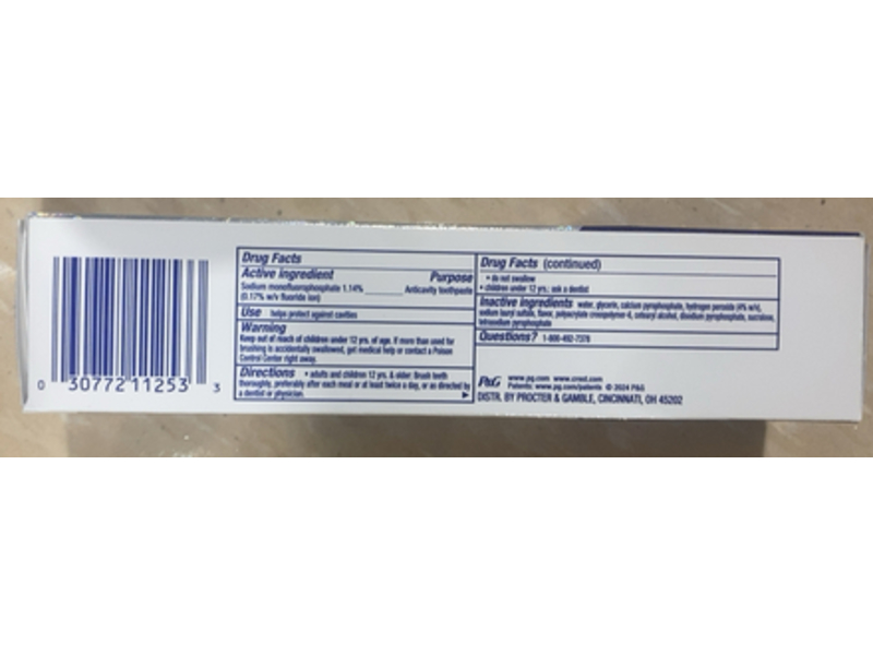 Crest 3D White Brilliance White Teeth, 4% Ultra White, 3.8 oz/107 g