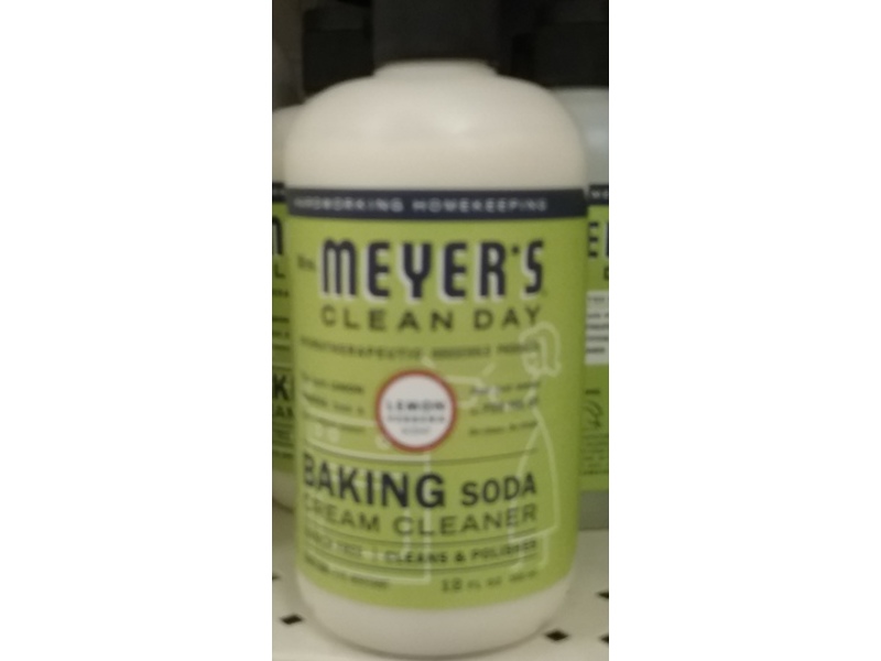 Mrs. Meyer's Clean Day Baking Soda Cream Cleaner, Lemon-Verbena, 12 fl oz/355 mL