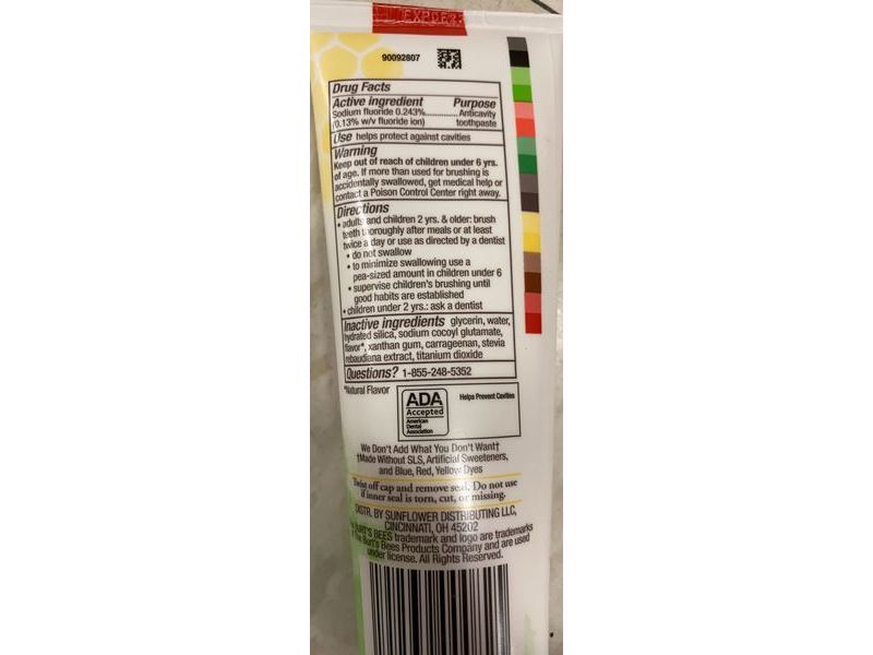 Burt's Bees Kids Fluoride Toothpaste, Strawberry Splash, 4.7 oz/133 g