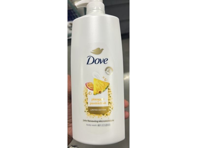 Dove Renewing MicroMoisture Body Wash, Pineapple + Passion Fruit, 40 fl oz