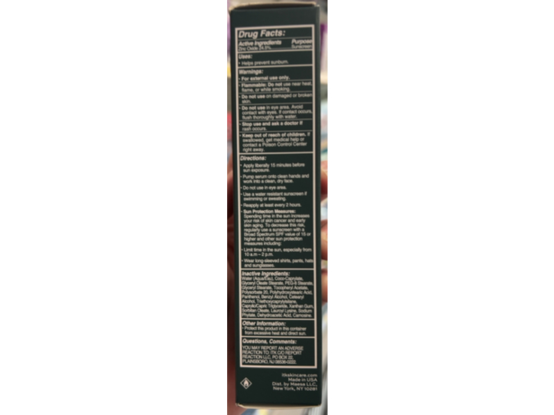 ITK Sunscreen Serum, SPF 50, 2 fl oz/60 mL