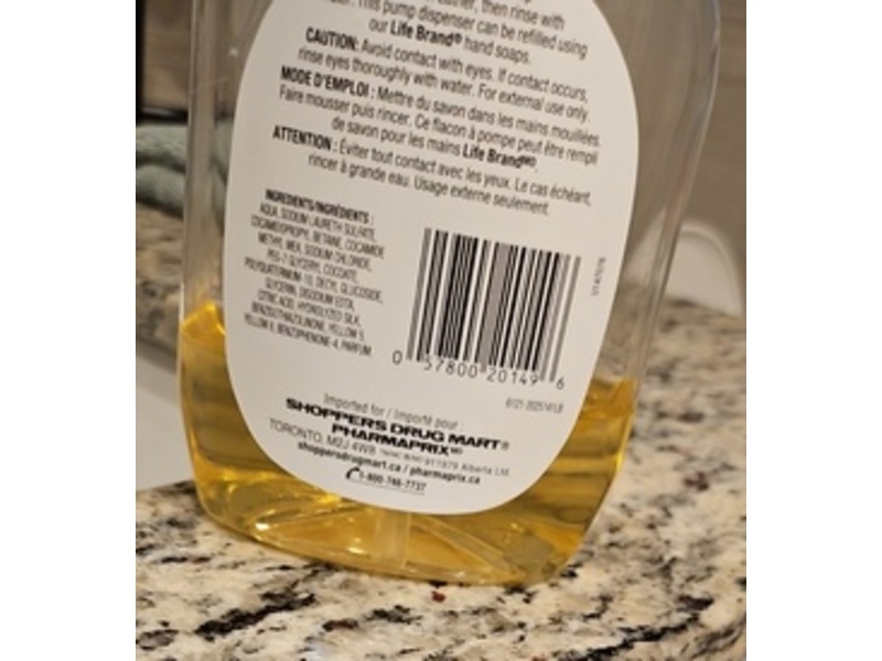 Life Brand Liquid Hand Soap, Vanilla & Brown Sugar, 140 mL