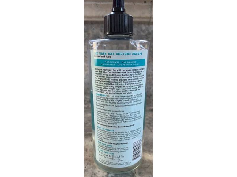Carol's Daughter Wash Day Delight Water-To-Foam Shampoo, Aloe, 16.9 fl oz/500 mL